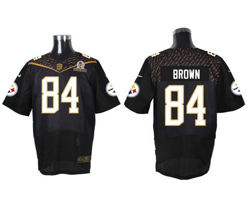 Nike Steelers #84 Antonio Brown Black 2016 Pro Bowl Men's Stitched NFL Elite Jersey